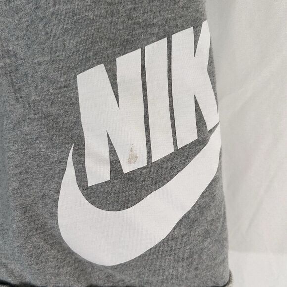 Nike Sweat Shorts Men's Small Grey Cloth Drawstring Pull On Pockets 10" Inseam - Picture 4 of 9